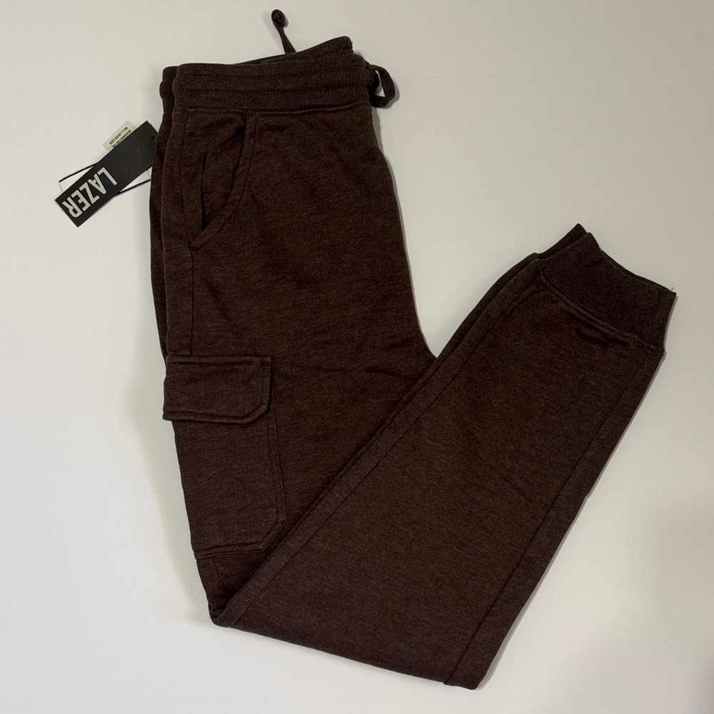 Lazer Men’s Plum Cargo Jogger Sweatpants